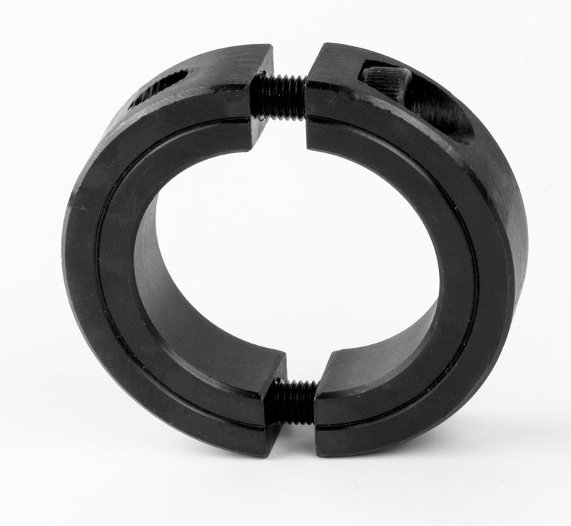[Australia - AusPower] - Jeremywell 1-1/4" Bore Double Split Shaft Collar Black Oxide Set Screw Style (2 PCS) 