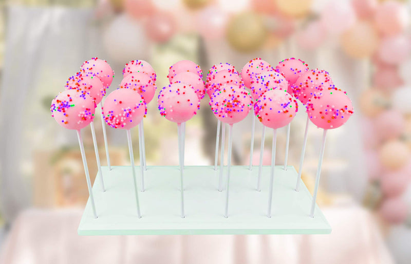 [Australia - AusPower] - Wood Cake Pop Stand Display - 18 Hole Lollipop Holder, Candy or Sucker Stand for Dessert Table of Wedding, Shower, Birthday Party, White - Fit 5/32" (4mm) Lollipop Sticks 