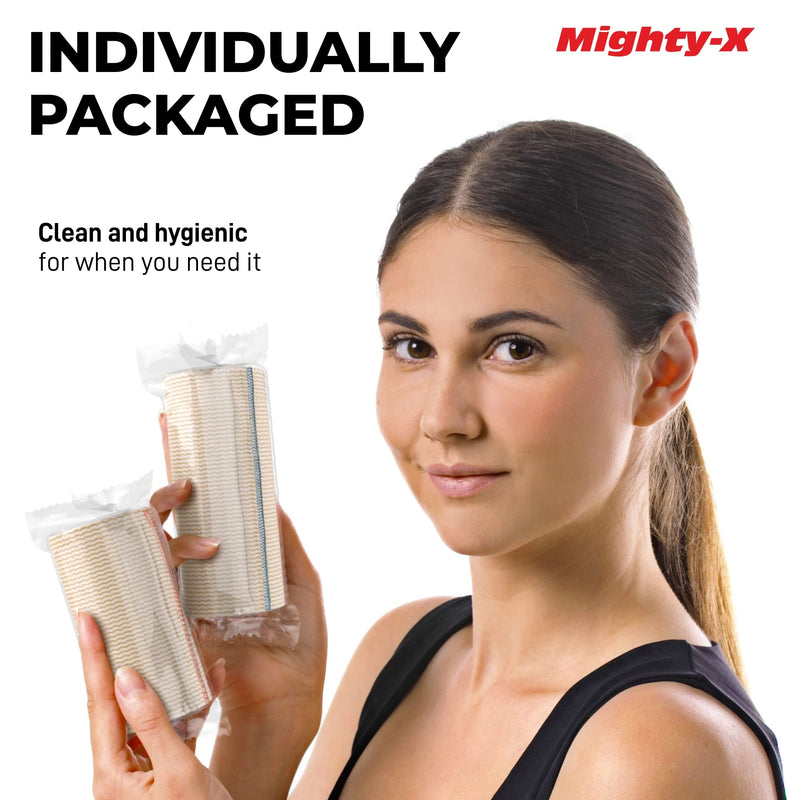 [Australia - AusPower] - Premium Elastic Bandage Wrap with Self-Closures - 6 pk (2x2”, 2x3", 2x4") - Compression Bandage Wrap Adhesive 6pk 