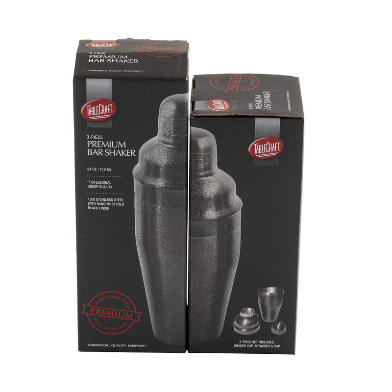 [Australia - AusPower] - Tablecraft Premium Collection 24 oz 3-Pc Cocktail Shaker, 18/8 Stainless Steel, 10” 