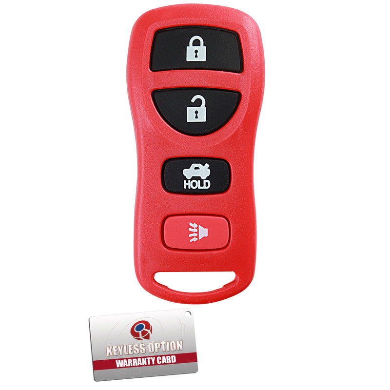 [Australia - AusPower] - KeylessOption Keyless Entry Remote Control Car Key Fob Replacement for KBRASTU15-Red Red 