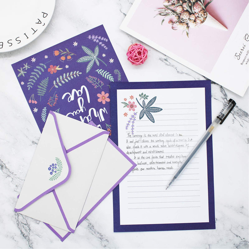 [Australia - AusPower] - Stationary Paper and Envelopes Set, 90 PCS Stationary Set for Women Girls and Men Boys Cute Stationary Writing Stationery Paper with 30 Envelope - 60 Letter paper (8.27x5.71 inch) With Tape. 
