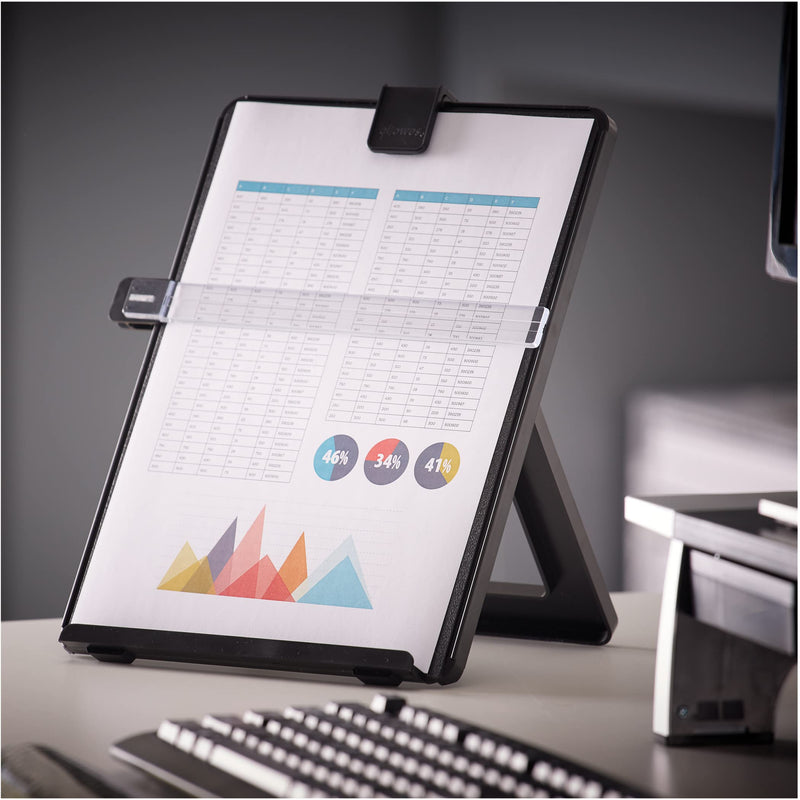 [Australia - AusPower] - Fellowes Letter Sized Non-Magnetic Copyholder, Black (21106), 7.38 x 10.13 x 11.25 inches 