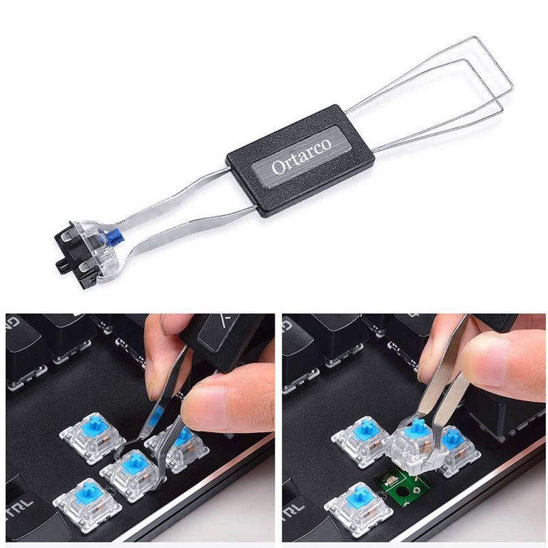 [Australia - AusPower] - Keycap Puller for Mechanical Keyboard Stainless Steel Keycap Remover Tool Fixing Keyboard Black 