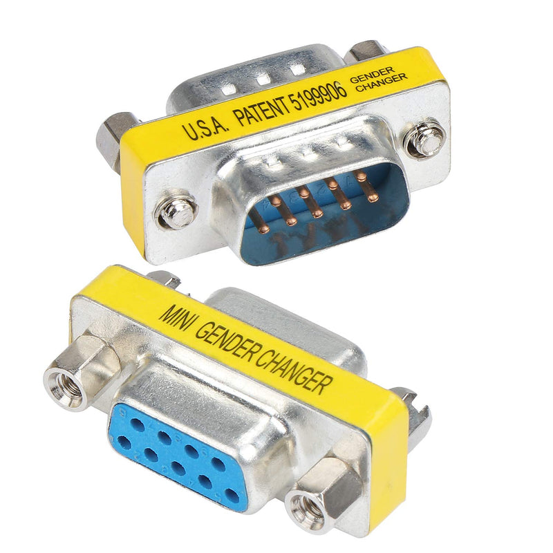 [Australia - AusPower] - abcGoodefg 9 Pin RS-232 DB9 Male to Male Female to Female Serial Cable Gender Changer Coupler Adapter (10 Pack, DB9 Male to Male Female to Female) 10 PACK 