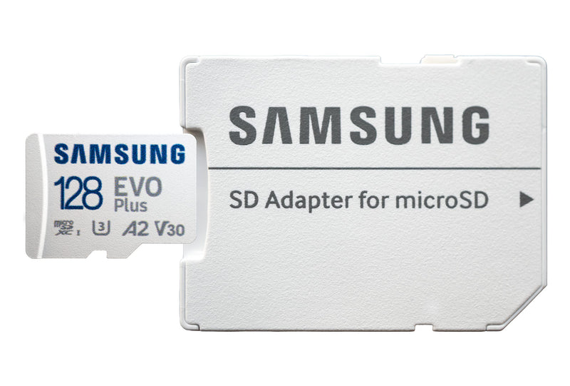 [Australia - AusPower] - Samsung 128GB SDXC Micro EVO Plus Memory Card with Adapter Works with Samsung Phone A22, A03s, A03 Core (MB-MC128) Class 10 U3 V30 A2 Bundle with 1 Everything But Stromboli TF & SD Card Reader 