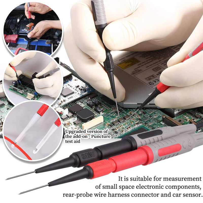 [Australia - AusPower] - Bionso 25-Piece Multimeter Leads Kit, Professional and Upgraded Test Leads Set with Replaceable Gold-Plated Multimeter Probes, Alligator Clips, Test Hooks and Back Probe Pins. 