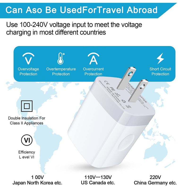 [Australia - AusPower] - USB C Charging Block,20W 2 Port PD 3.0 USB C Charger Fast Charger + QC 3.0 Wall Charger Plug for iPhone 13 12 11 Pro Max,SE,8 7 6 Plus,Samsung Galaxy S22 S22+ S21 Ultra S20 S10 Plus F23, Pixel 6 Pro 5 