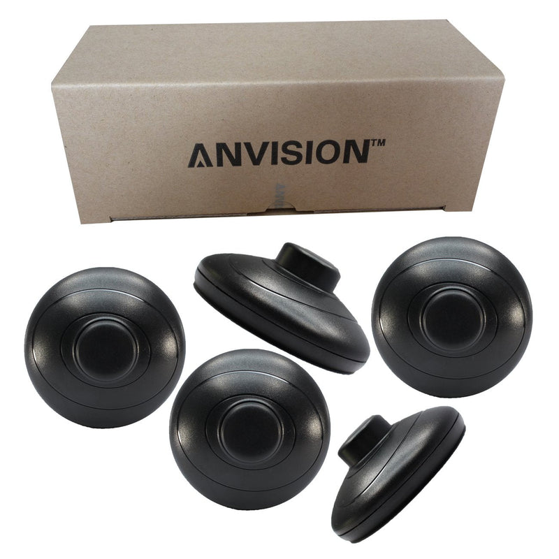 [Australia - AusPower] - ANVISION 5-Pack Black AC 100-250V Inline Floor Foot Pedal Lamp Switch with Push Button for LED Light On Off Control 5x Foot Swtich-Black 