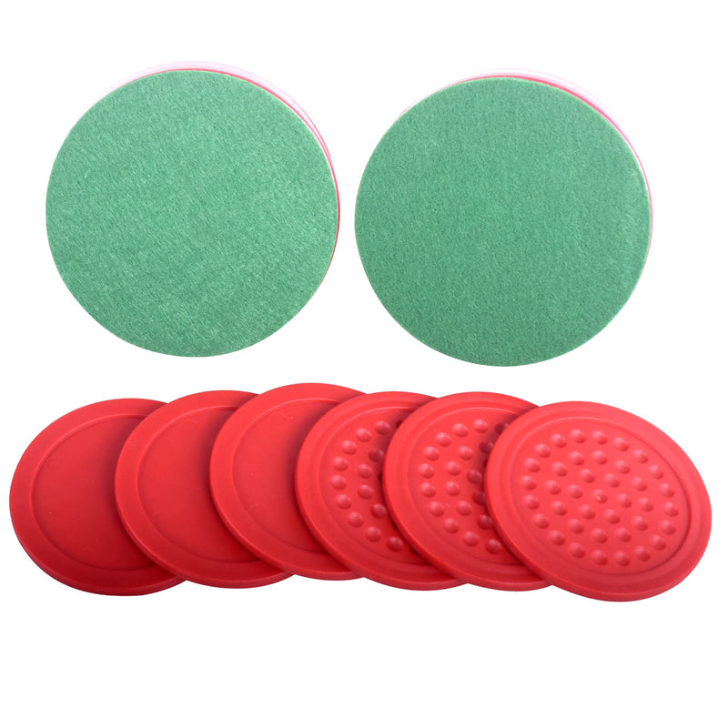 [Australia - AusPower] - Plastic Air Hockey Strikers/Pushers, 2 PCS 4" Plastic Air Hockey Pushers and 4 PCS 2.75" Pucks Replacement for Game Tables Goalies Equipment Accessories 