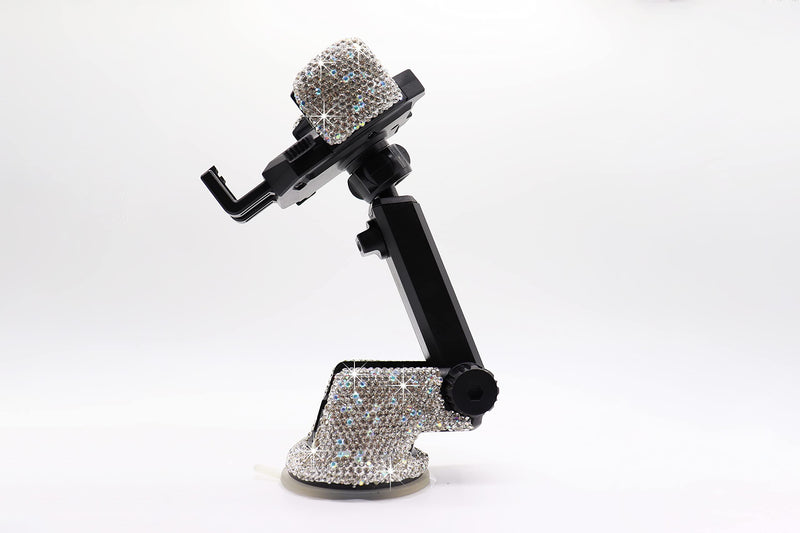 [Australia - AusPower] - Bling Car Phone Mount Holder,Shiny Crystal Rhinestone Phone Stand for Women and Girls, Car Accessories for Windshield Dashboard,Compatible with iPhone and Most Cellphones 