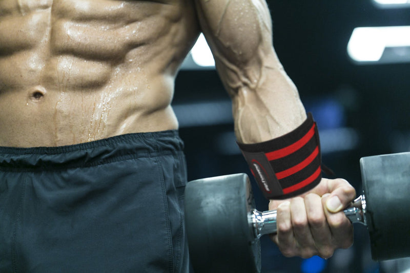 [Australia - AusPower] - Rip Toned Wrist Wraps - 18" Professional Grade with Thumb Loops - Wrist Support Braces - Men & Women - Weight Lifting, Powerlifting, Strength Training Less Stiff Black - Flex 