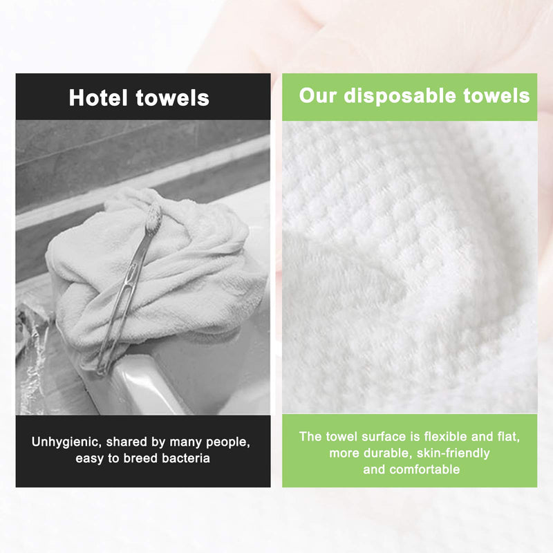 [Australia - AusPower] - Towels Disposable, Thick Disposable Towels, Soft and Comfortable, Strong Water Absorption, Independent Packaging, Suitable for Home, Hotel, Outdoor, Travel (10) 