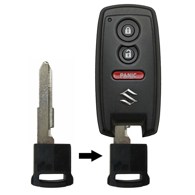 [Australia - AusPower] - qualitykeylessplus Two Prox Smart Remote Insert Blade Replacements for Suzuki Uncut Key 