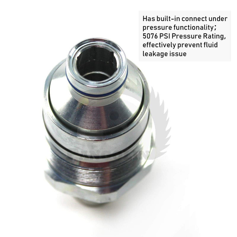 [Australia - AusPower] - PANGOLIN 7246799 Hydraulic Male Flat Face Quick Connect Coupler 48mm Thread Diameter Hydraulic Coupler for Bobcat T180 T190 T200 T250 T300 T320 Excavator E32 E32i Parts, 3 Month Warranty 