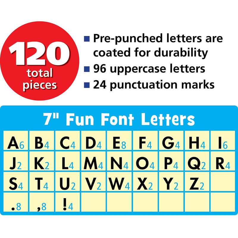 [Australia - AusPower] - Teacher Created Resources Black Stitch 7-Inch Fun Font Letters 