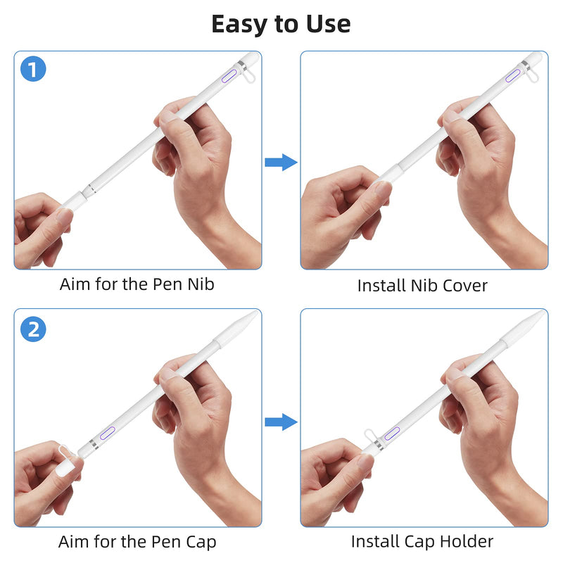 [Australia - AusPower] - Silicone Case Pen Cap Nib Cover Pencil Cap Holder Tip Protective Cover Compatible with Stylus Pen 