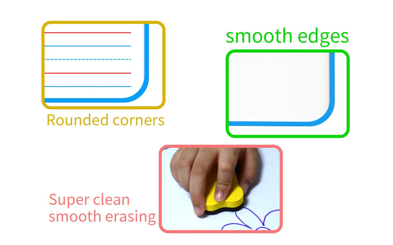 [Australia - AusPower] - Dry Erase Lapboard Double Sided, Dry Erase Board with Lines for Kids, Small Whiteboard for Home & School 