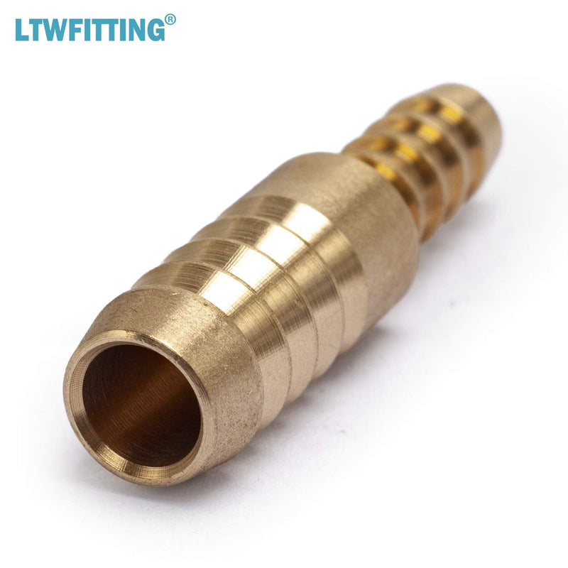 [Australia - AusPower] - LTWFITTING Brass Barb Hose Reducing Splicer Mender 1/4-Inch ID Hose x 3/8-Inch ID Hose Fitting Air Water Fuel Boat(Pack of 10) 