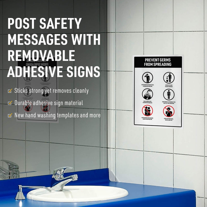 [Australia - AusPower] - Avery Surface Safe Safety Sign Labels, Printable, Cleanly Removable, Water Resistant, 7 x 10, 15 Pack (61515) 7" x 10" White 