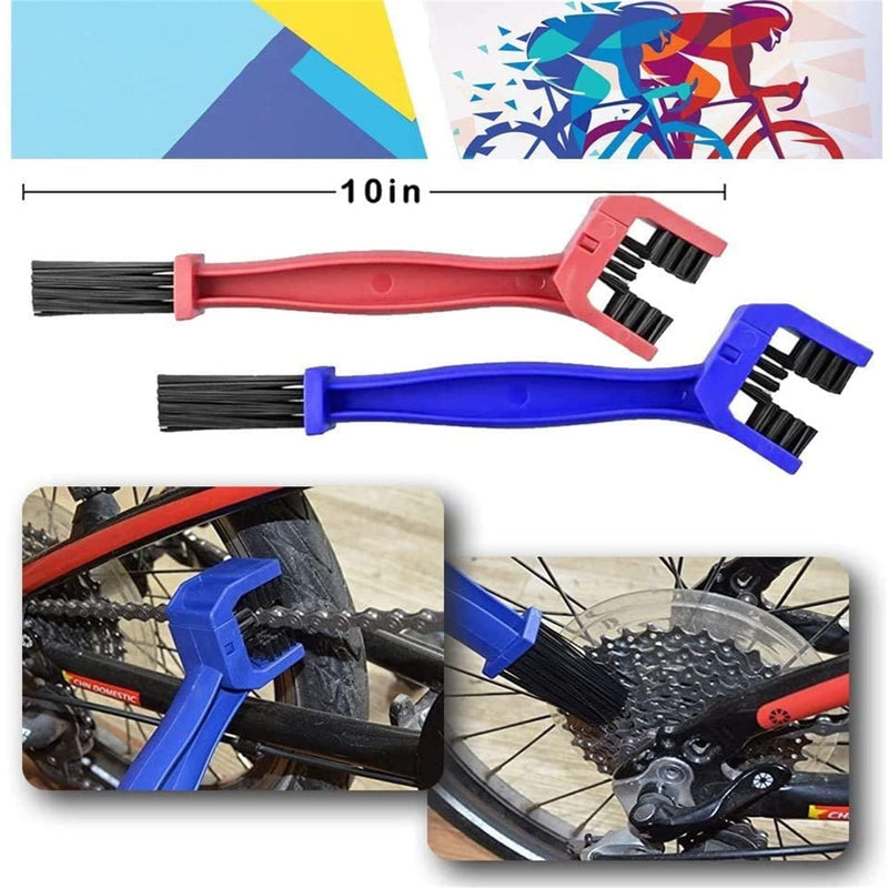 [Australia - AusPower] - focopot Bike Cleaning Kit (9pcs), Including Chain Cleaner for Cycling ,Bicycle Clean Brush Tools for Mountain/MT/Road/BMX Bike 