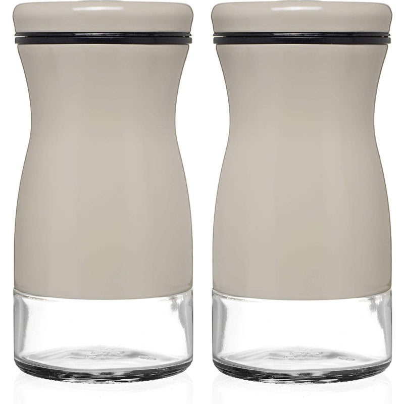 [Australia - AusPower] - CHEFVANTAGE Salt and Pepper Shakers Set with Adjustable Pour Holes - Gray 