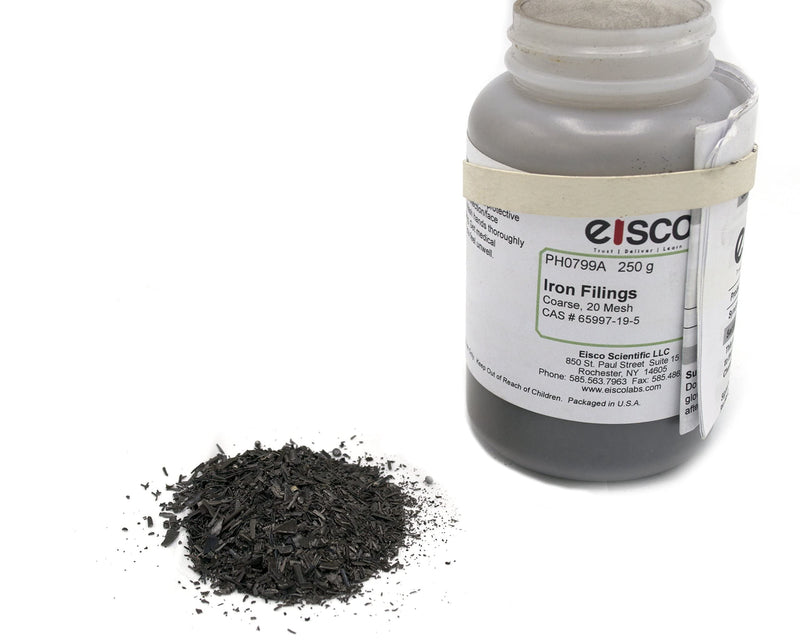 [Australia - AusPower] - Eisco Labs Coarse Iron Filings, 250g for The Study of Magnetism - Made in The USA 