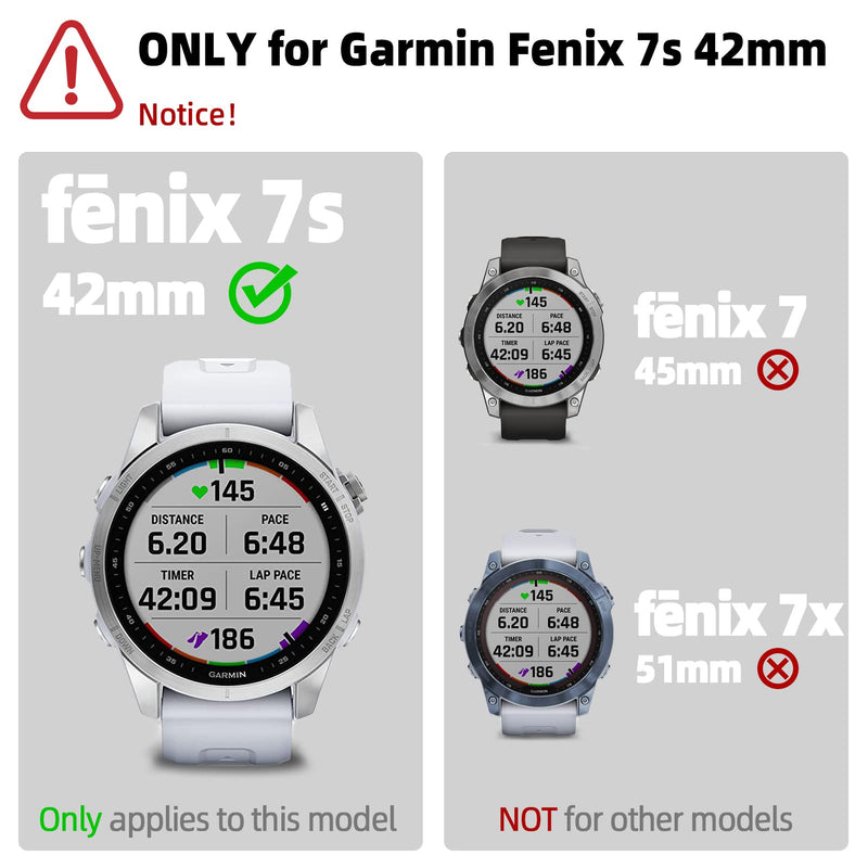 [Australia - AusPower] - HATALKIN Screen Protector Compatibl with Garmin Fenix 7S 42mm/7S Solar/7S Sapphire Solar,Tempered Glass 9H HD Scratch Resistant Screen Protector for Garmin Fenix 7S Mutisport GPS Watch 