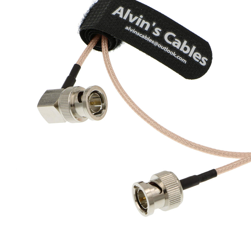 [Australia - AusPower] - Blackmagic RG179 Coax BNC Male to Male Cable for BMCC Video Camera 50cm straight to 90° Pink 