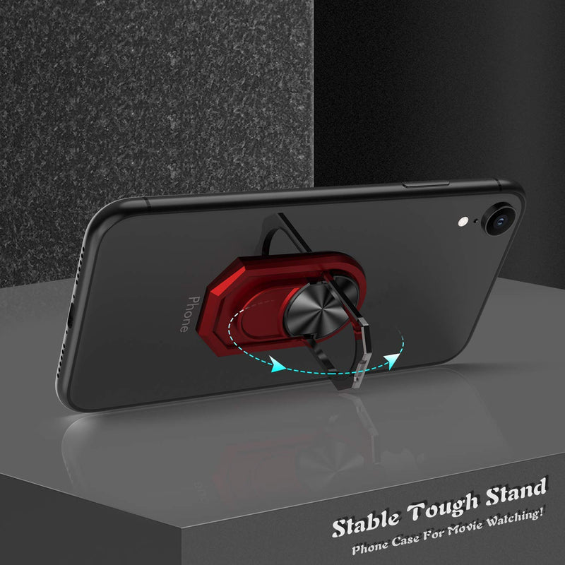 [Australia - AusPower] - Phone Finger Holder Stand, 360 Degree Rotation Cell Phone Grip Phone Kickstand Metal Cell Phone Holder Navy Blue 