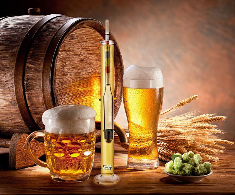 [Australia - AusPower] - SOLIGT Triple Scale Hydrometer and Glass Test Jar for Wine, Beer, Mead & Cider - ABV, Brix and Gravity Test Kit 