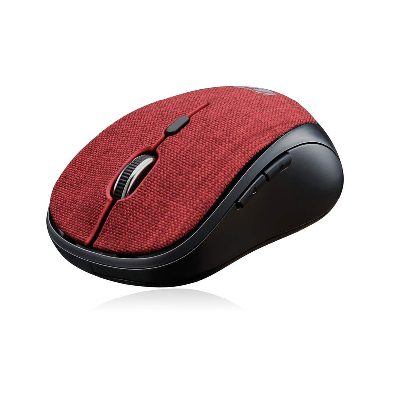 [Australia - AusPower] - Adesso iMouse S80R 2.4Ghz Fabric Wireless Red Fabric Mini Optical Mouse, 5-Button, Red 