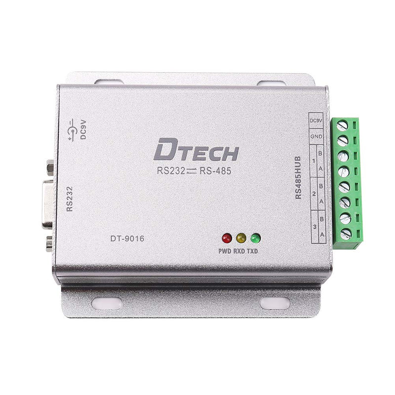 [Australia - AusPower] - DTECH Industrial Grade RS232 to RS485 Serial Converter 3 Channel RS-485 Expansion Hub with 600W Surge Protection TX RX LEDs Power Adapter Terminal Block 