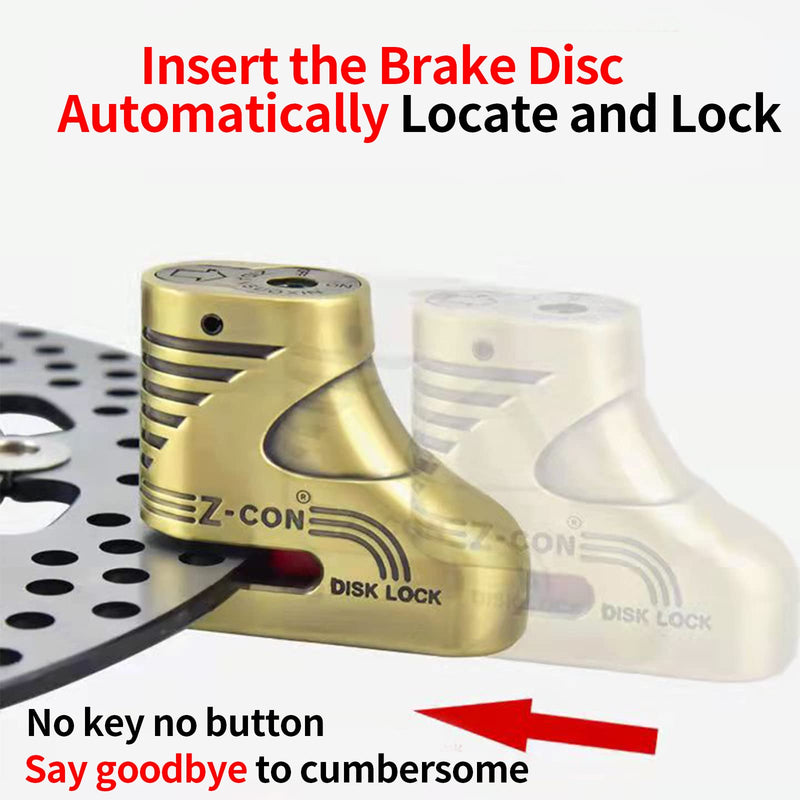 [Australia - AusPower] - Motorcycle Locks Heavy Duty Anti Theft,Cable Locks with Combination,Heavy Duty Bike Lock with Key Seatylock,Mini Lock,Wheel Disc Lock,Disk Brake Lock Accessories for Adult Bikes and Cables Gold 