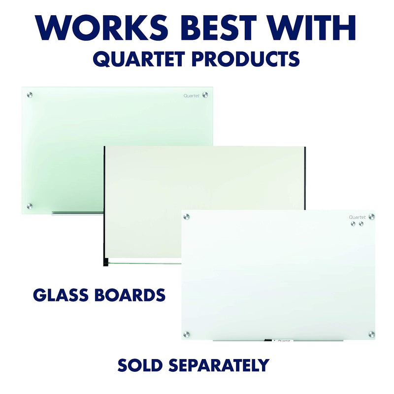 [Australia - AusPower] - Quartet Strong Magnets, Glass Whiteboard, Dry Erase Board, Large, Clear Rare Earth Magnets, 6 Pack (85391) 