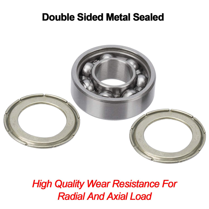 [Australia - AusPower] - 20 Pack 608 ZZ Ball Bearing, Bearing Steel & Double Iron Sealed Miniature Deep Groove 608 zz Bearings for Skateboards, Inline Skates, Scooters, Roller Blade Skates & Long Boards (8mm x 22mm x 7mm) 