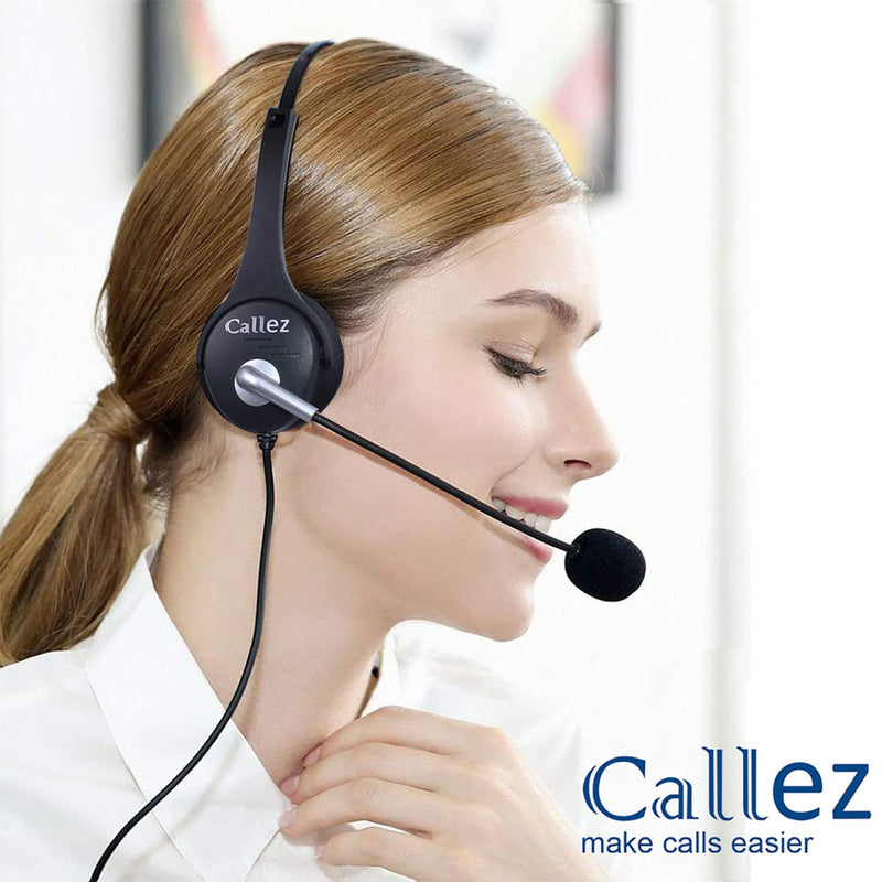 [Australia - AusPower] - Callez Cisco Phone Headset with Microphone Mute Switch, Corded RJ9 Telephone Headset for Cisco Office Landline Phones 6941 7811 7841 7941 7942 7945 7962 7965 7975 8841 8845 8851 8861 Plantronics M12 