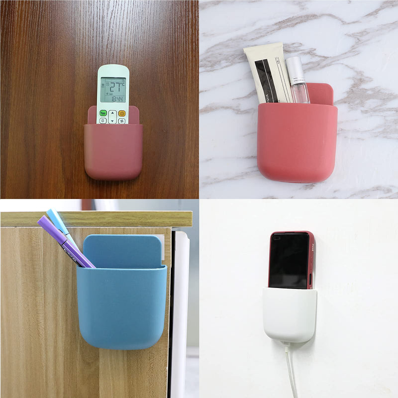 [Australia - AusPower] - LUTER 3PCS Remote Control Holders Wall Mount Phone Holders Adhesive Pen Holder Hole-Free Media Storage Containers for Phone Remote Control Pencil 