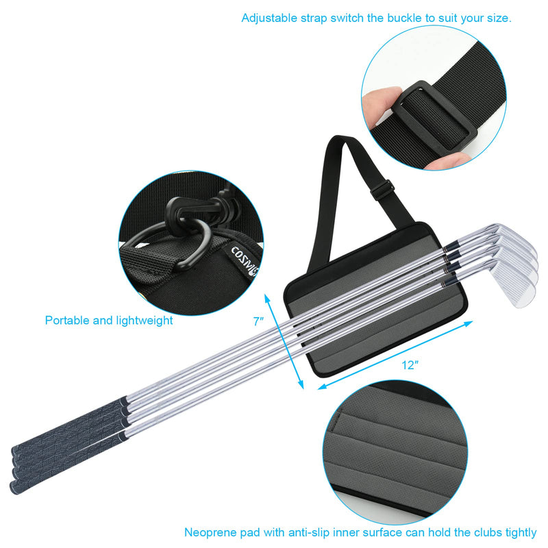 [Australia - AusPower] - Cosmos Portable Golf Club Bag Lightweight Travel Carrier Bag Ideal for Golf Course Driving Range Golf Gift Accessories for Men 
