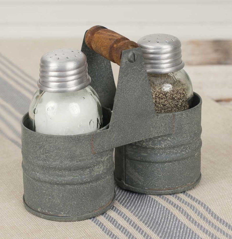 [Australia - AusPower] - Rustic Salt and Pepper Mason Jar Double Can Caddy 