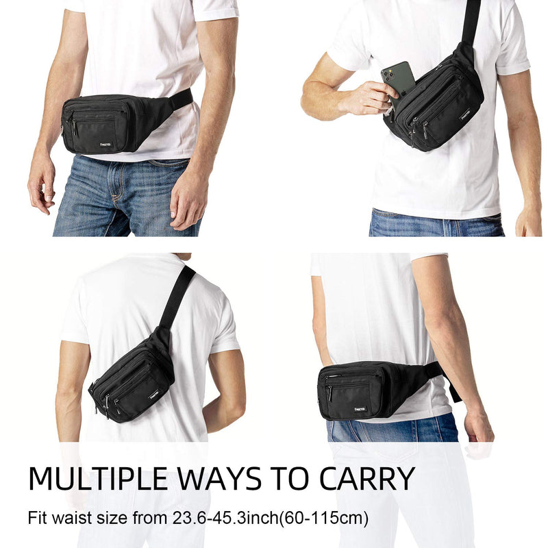 [Australia - AusPower] - FREETOO Waist Pack Bag Fanny Pack for Men&Women Hip Bum Bag with Adjustable Strap for Outdoors Workout Traveling Casual Running Hiking Cycling 