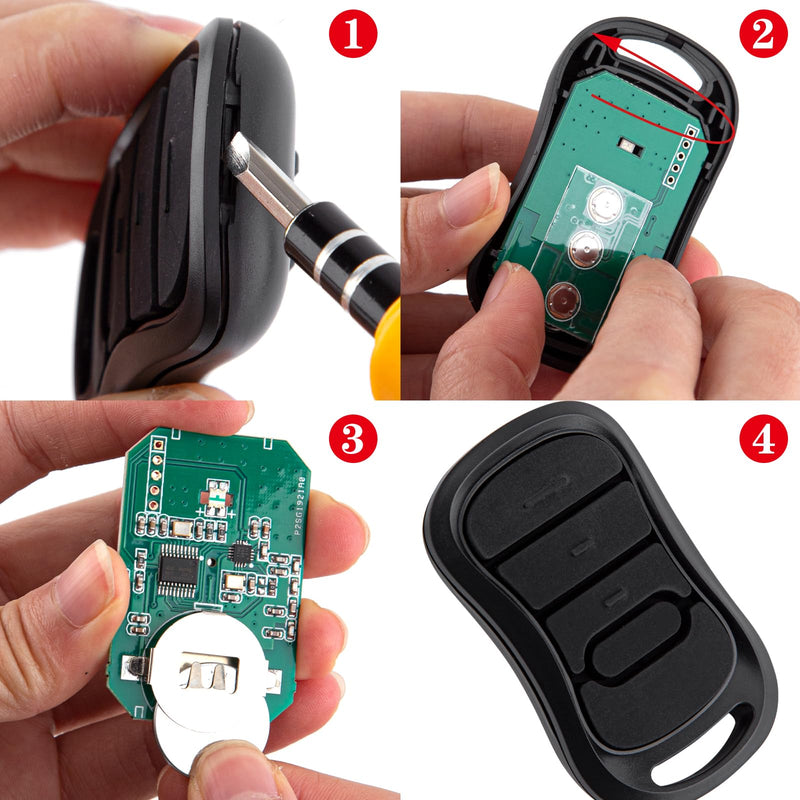 [Australia - AusPower] - G1T-BX 38501R Remote for Genie IntelliCode I II G3T-R G3T-BX G3T-A Overhead Door Garage Door Opener Remote Auto-Seek Dual 315/390MHZ 2 Pack 