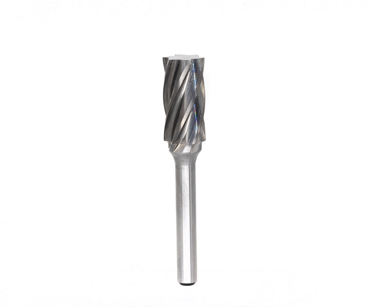 [Australia - AusPower] - YUFUTOL SA5-NF Aluminum Cut Tungsten Carbide Rotary Burr Bits File for Die Grinder,Cylindrical Shape with 1/4 inch Shank, 1/2 inch Head Diameter, 1 inch Flute length, Pack of 1 