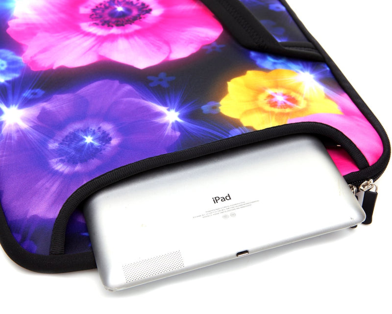 [Australia - AusPower] - 17 to 17.3-Inch Neoprene Laptop Shoulder Bag Sleeve Case for 17"- 17.3" MacBook/Ultrabook/HP/Acer/Asus/Lenovo (Colourful Flower) Colourful Flower 