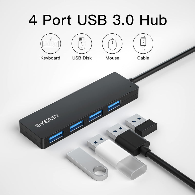 [Australia - AusPower] - BYEASY USB Hub and 5 in 1 USB C Adapter with 4K@60HZ HDMI,SD/TF Card Reader and 2 Ports USB 3.0 