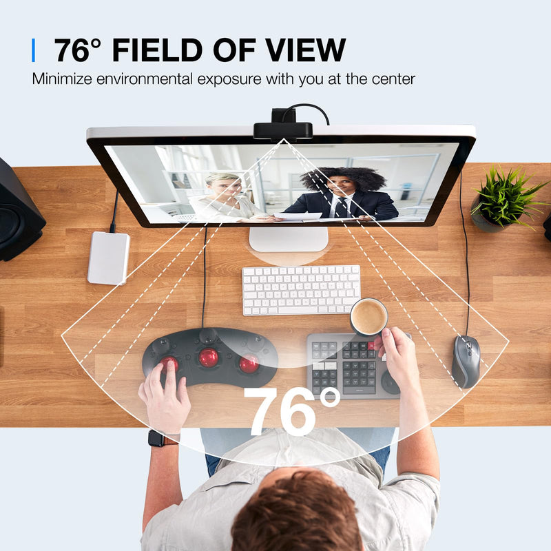[Australia - AusPower] - EMEET C960 2K Webcam with Microphone, 2K QHD, 2 Noise-Reduction Mics, TOF Autofocus Streaming Webcam with Privacy Cover, Plug&Play USB Webcam for Calls/Conference, Zoom/Skype/YouTube, Laptop/Desktop Black 