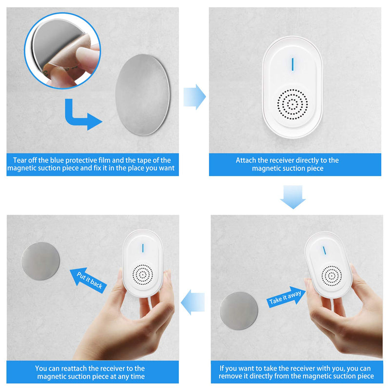 [Australia - AusPower] - CallToU Caregiver Call Button for Elderly at Home,Nurse Call Bell for Elderly Monitoring,Alert Button for Seniors 1 Battery Rechargeable Receiver 2 Call Button 2 call button + 1receiver 