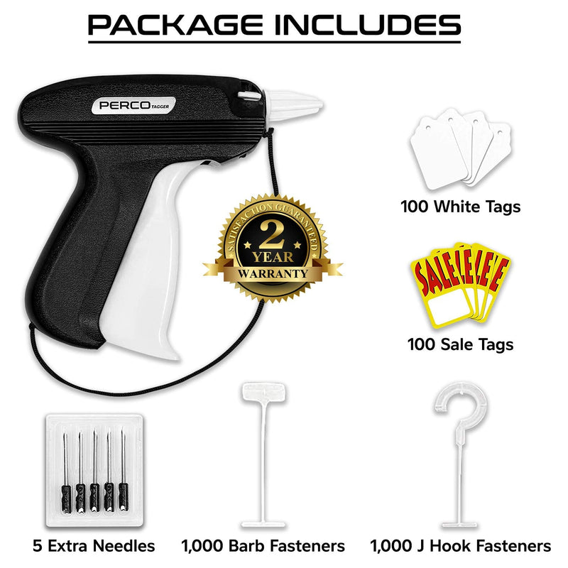 [Australia - AusPower] - Perco Tagging Gun for Clothing Kit with Extra Needles & Labels (Tag Gun Kit) Tag Gun Kit 