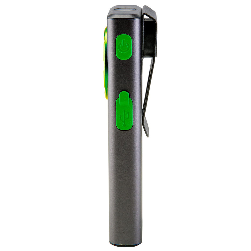[Australia - AusPower] - POWERSMITH 1200 Lumen Rechargeable Work Light with Metal Housing, Magnetic Pocket Clip, USB-C Charging Cable, IPX7 Waterproof, and 2 Year Warranty (PLR12F2S) 