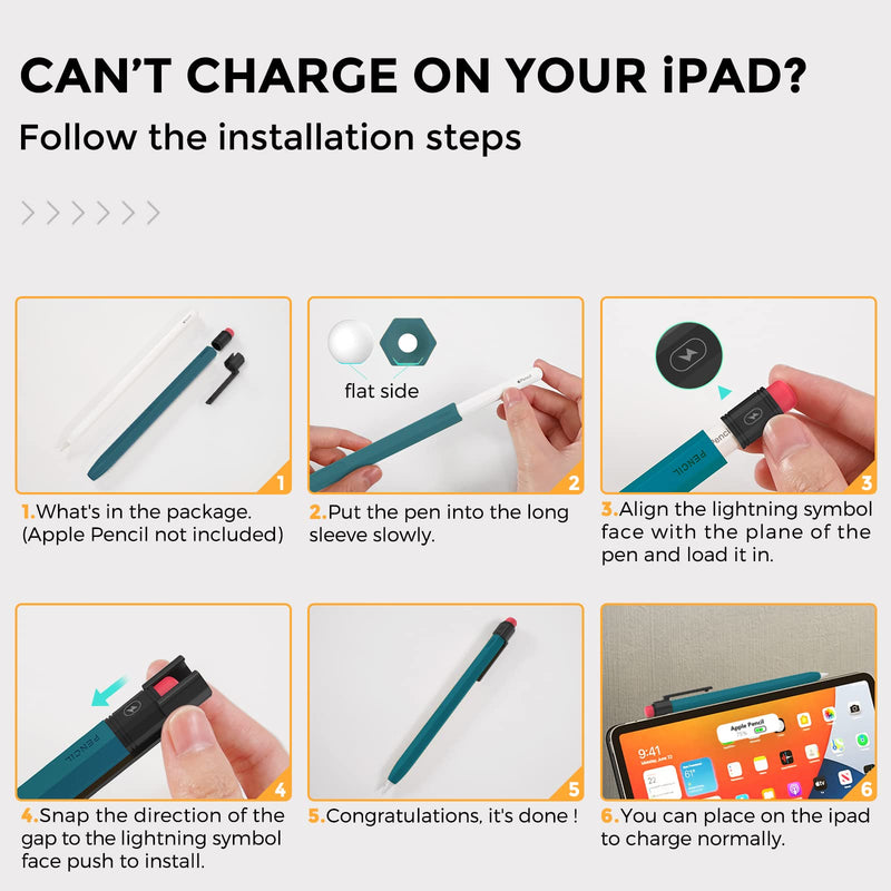 [Australia - AusPower] - TRONWIN iPencil Case for Apple Pencil 2nd Generation Sleeve Silicone Protective Cover Perfect Grip Skin Classic Design with Sturdy Clip Compatible with Apple Pencil 2nd Generation (Deep Green) Deep Green 